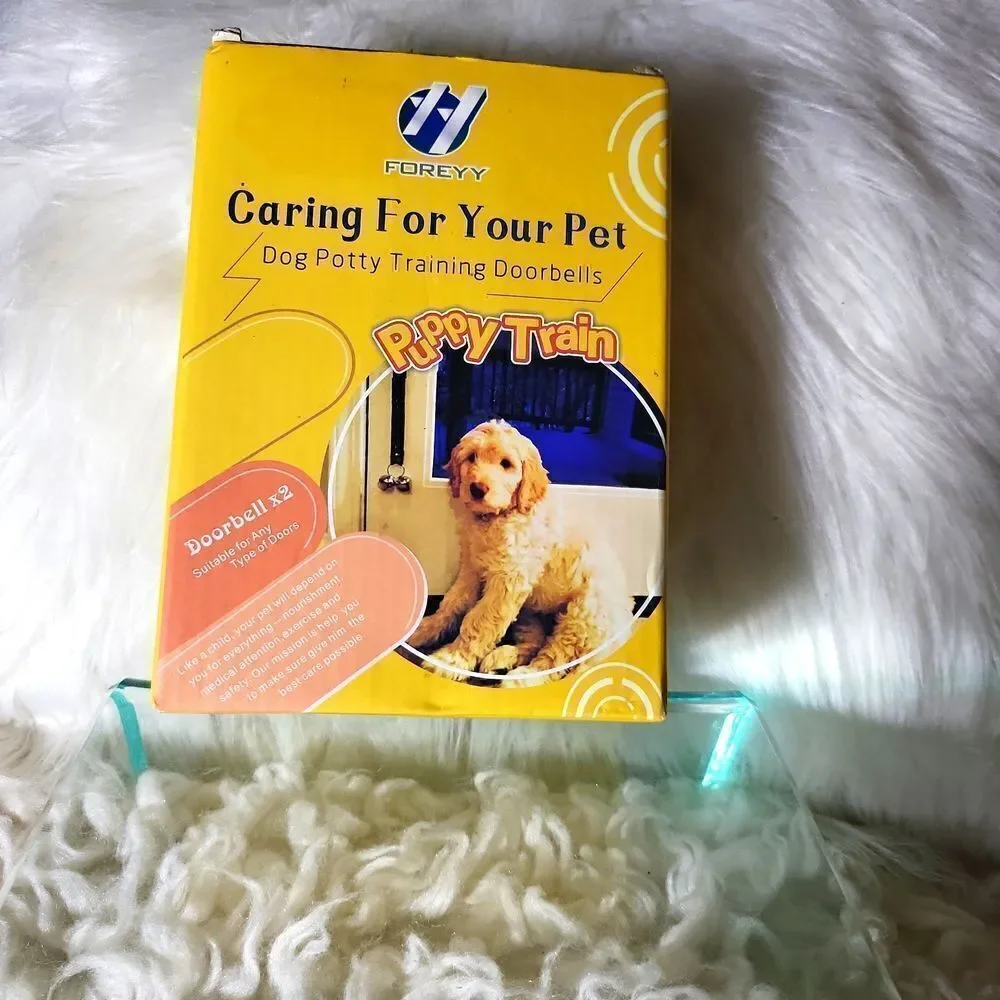 Dog potty training 2 doorbells for any type of door, plus training clicker NWT